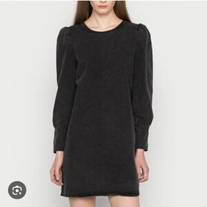 Black Denim Long Sleeve Dress